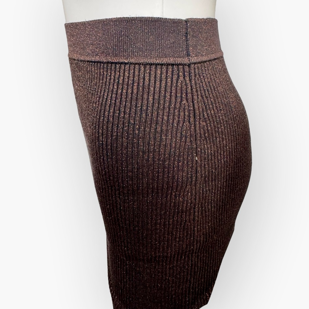 ALEXANDER WANG $385 Retail Brown Ribbed Knit Maxi Skirt, Size Small - Picture 7 of 14